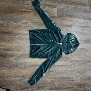 Green Juicy Couture Bling 25th Anniversary Hoodie Women’s M Exc Cond
